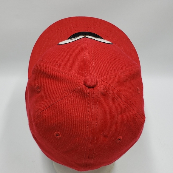 Sesame Street Elmo Fitted Cap Red Black Acrylic Wool Spandex - Picture 7 of 14